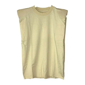 Sandrine Rose Oversized Shoulder Pad Crew Neck T-Shirt Sunflower Women Small NWT - Picture 1 of 9