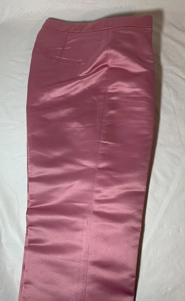 JCrew Collection Petite 香烟裤缎面泡泡胶粉色 4P — 第 1/4 张图片