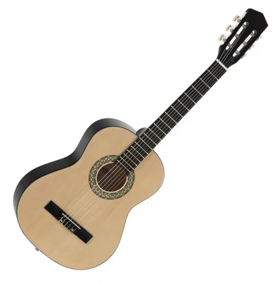 Classique Guitare Acoustique 3/4 Bois Tilleul Nylon Corde pour Enfant 8 - 11 Ans - Photo 1/4