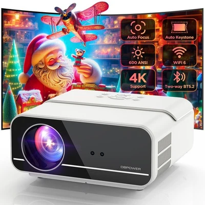 Dbpower C16 Full Hd 1080P Video Projector 4K Supported Wifi Bluetooth Home Th... - Image 1 of 4