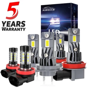 For 2006-2018 Ford Fusion SE Sedan 4-Door 2.5L LED Headlight Bulbs Kit Fog Light - Picture 1 of 14