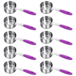 10 Pieces Measuring Cup Bulk Stainless Steel Measuring Scoop Small Coffee Sco... - Picture 1 of 6