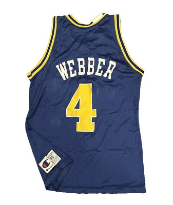Camiseta masculina vintage Chris Webber Golden State Warriors tamanho 40 azul campeão - Imagem 1 de 4