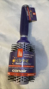 Conair Ion Shine Thermal Ceramics Purple Round Hair Brush Rubber Handle New 2004 - Picture 1 of 9