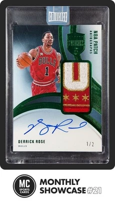 DERRICK ROSE 2024-25 PANINI EMINENCIA NBA GU PARCHE LOGOTIPO AUTO ESMERALDA JSY # 1/2 Foto 1 de 4