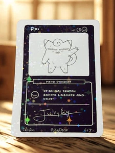 Holo Pokederp Poi (Clefairy) Sketch 2nd Pokederp Set Pokemon - Bild 1 von 4