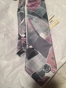London Fog Vintage Abstract Multicolored Silk Tie NWT - Picture 1 of 5