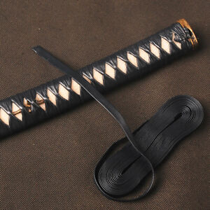 4M Leather Ito Sageo Blue Cord Rope for Japanese Katana/Tanto Sword Tsuka/Saya