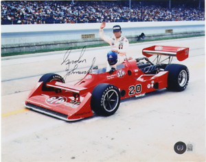 GORDON JOHNCOCK Indy Race Driver  Signed 8x10 Photo (Beckett Certified)