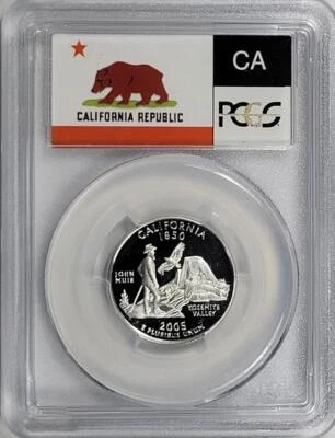 2005 - S Silver Washington Quarter - California - PCGS  PR70DCAM - Flag Series - Image 1 of 2
