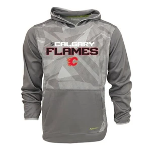 Calgary Flames NHL Reebok Men's Center Ice TNT Speedwick Hoodie - Picture 1 of 2