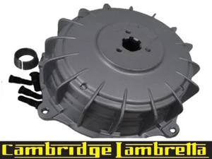 Tambor de freno de buje trasero Lambretta Li SX TV Lis GP plateado uni con cono de pernos - Imagen 1 de 2