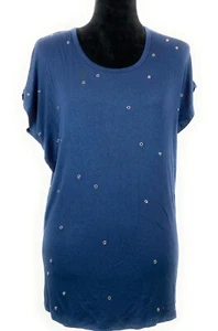 Michael Kors Women Top Shirt Blouse Navy Blue Size M - Picture 1 of 7