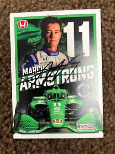 2023 MARCUS ARMSTRONG signed INDIANAPOLIS 500 HERO PHOTO CARD INDY CAR trading