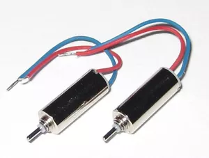 2 X Micro Motore Ultraleggero - 10 mm Lungo x 4 mm Diametro - 10000 GIRI / 1,5 V DC - Foto 1 di 5