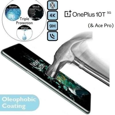 100% Genuine Tempered Glass Screen Protector (&One Plus Ace Pro) For OnePlus 10T - Image 1 of 2