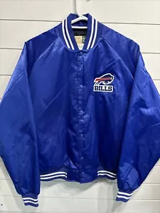 Chaqueta Buffalo Bills NFL Fútbol Universitario Satén Snap Letterman Para Hombres XXL Mafia - Imagen 1 de 6