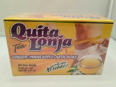NEW TE QUITA LONJA TEA Ginger Root Artichoke Accion Xtreme 30 Bags - Image 1 of 4