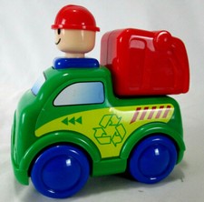 Toys R Us Push & Go Activated Friction Powered Recycling / Garbage Truck