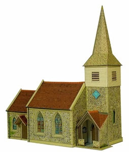 Superquick B29 Country Church Die Cut Card Kit 00 Gauge 1:76 Scale 2nd ClassPost - Bild 1 von 7