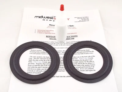 MW AUDIO Mark Levinson 86160-0W290 6653 4.5" Woofer Refoam Kit for Lexus - 2 Surrounds