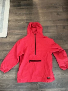 Vintage 90s LL Bean Cagoule Anorak Windbreaker Red Women's Jacket - Picture 1 of 9