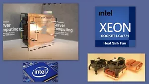 Intel 5300 Series Xeon LGA771 Workstation Heatsink Fan 1U + Active for CPU's New - Picture 1 of 9