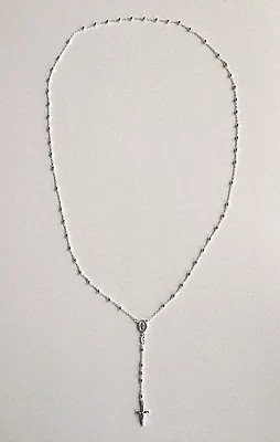 ROSARIO PLATA ESTERLINA 925 3MM-30" LARGO / ROSARIO DE PLATA 30" LARGO - #2 Foto 1 de 4