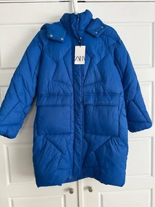 Zara girl blue quilted  coat/jacket size 13-14Y - Picture 1 of 1