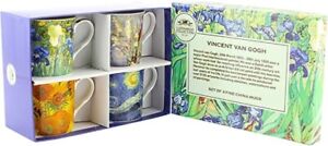 Leonardo Collection Van Gogh Set of 4 Fine China Mugs NEW in Gift Box 