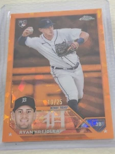 2023 Topps zaffiro cromato Ryan Kreidler arancione 09/25 Rookie RC Tigers SSP - Foto 1 di 2