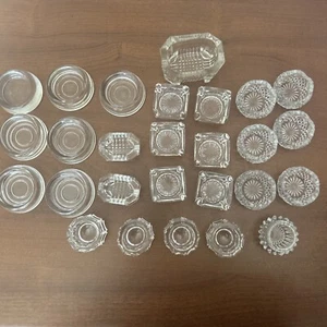 Lot Of 27 Vintage And Antique Crystal Open Salt Cellars Footed Round etc. - Picture 1 of 19