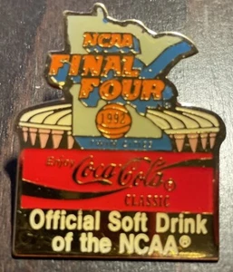 1992 NCAA Final Four Twin Cities Metrodome - Coca-Cola Pin - Picture 1 of 2