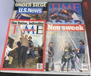 lot of 4 magazines 9/11 2001 attack , twin towers , Newsweek, TIme , US News - Foto 1 di 5