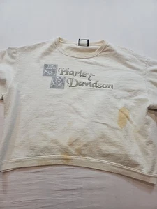 Vintage Harley Davidson Of Cincinnati Women's Sweatshirt Large STAINS - Picture 1 of 16