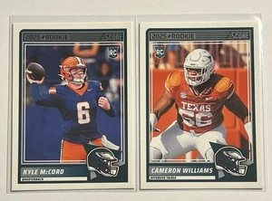 Panini Score 2025 Kyle McCord/Cameron Williams novato - Philadelphia Eagles radiocontrol - Imagen 1 de 2