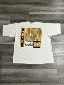 1989 Vintage Nutmeg Mills University Of Michigan Wolverines Logo Shirt One Size - Bild 1 von 11