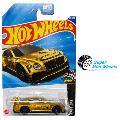 Hot Wheels 2025 #162 2018 Bentley Continental GT3 dourado - Imagem 1 de 2