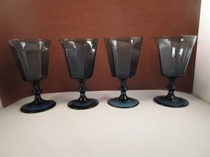 Schönes Lenox antikes dunkelblaues Glas 4er Set Weingläser A - Bild 1 von 7