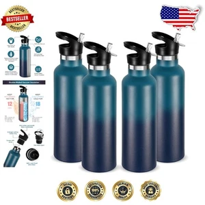 Botellas de agua ecológicas de acero inoxidable de 24 oz - perfectas para escuela y caminatas - Imagen 1 de 9