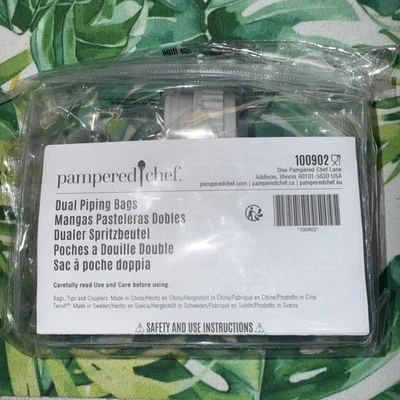 Novo! PAMPERED CHEF 100902 sacos de tubulação dupla para decoração com bolsa, pontas e acopladores - Imagem 1 de 2