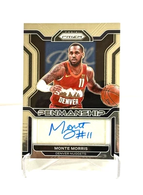 Monte Morris 2021-22 Panini Prizm Penmanship Auto Denver Nuggets - Image 1 of 2