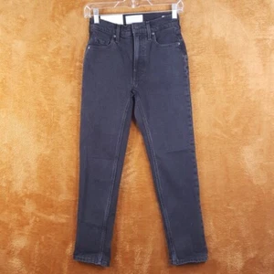 EVERLANE Womens Jeans Size 23 Black Wash Straight High Waisted ORIGINAL CHEEKY - Picture 1 of 7