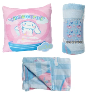 Hello Kitty Cinamaroll BUNDLE 13" Throw Pillow + 40x50 Throw Blanket Sanrio NEW - Picture 1 of 7