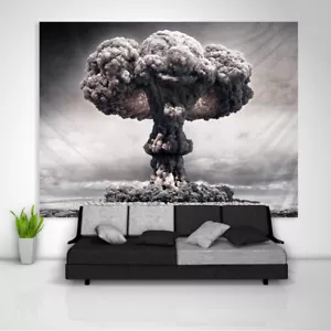 Atombombe Wandteppich Kunst Wandhängesofa Tisch Bettbezug Poster - Bild 1 von 12