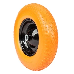 16" Tool Car PU Solid Foaming Wheel Yellow,Max Weight 450 lbs - Picture 1 of 6