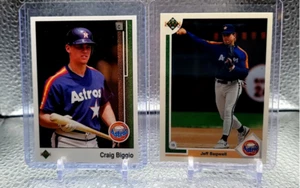 CRAIG BIGGIO / JEFF BAGWELL ⚾ 1989 1991 UPPER DECK ROOKIE CARDS HOUSTON ASTROS - Picture 1 of 2