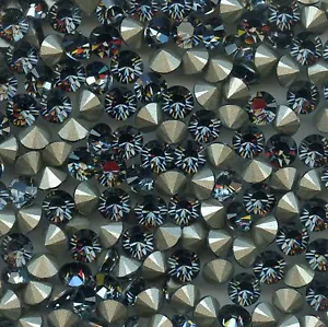 1028 SS29 SN*** 8 Swarovski Strasssteine konischer Boden 6,2mm SILVER NIGHT F - Bild 1 von 4