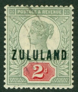 SG 3 Zululand 1888-93. 2d grey-green & carmine. Very fine used CAT £50 - Picture 1 of 1