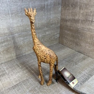 Large Hand Carved Wood Giraffe Kenya African Decor Safari Animal Figure Statue Z - Picture 1 of 12